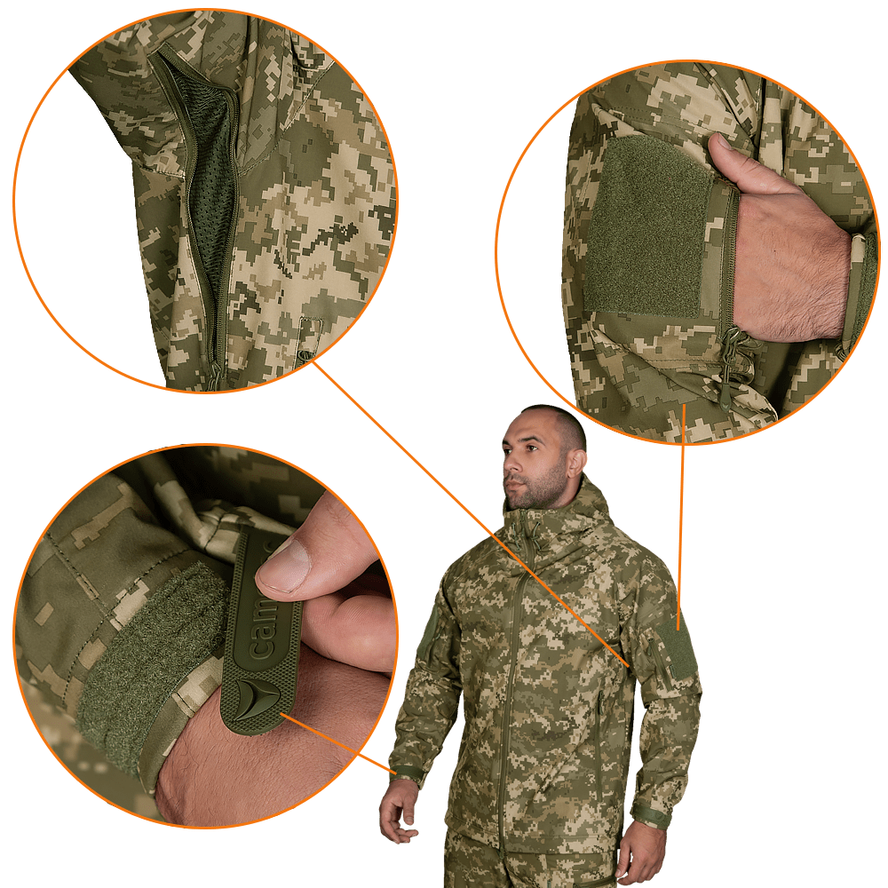 Куртка Camotec Stalker SoftShell Піксель Фото 3